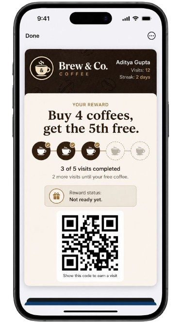 TapForLoyalty mobile preview